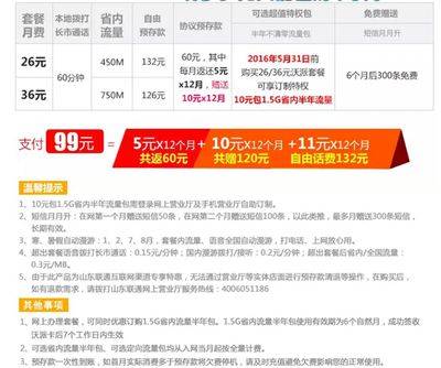 济宁联通：4G新沃派，现在办理可订购10元1.5G半年流量包！