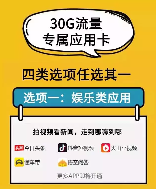 送卡到家现在办理在线预约,首月免费月租9元,1元800m国内流量抖音