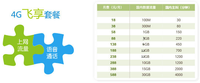 成都移动4G飞享套餐（尊享版）