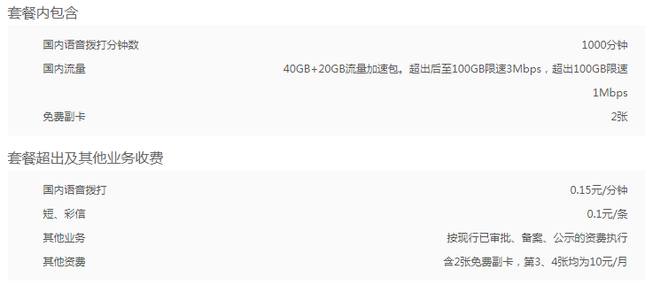 邯郸联通4G畅爽冰激凌套餐199元
