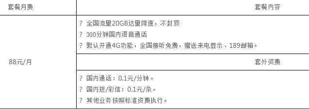 中山电信爱购口粮卡