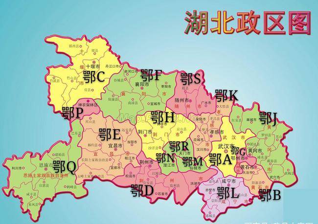 湖北省各个市地图图片