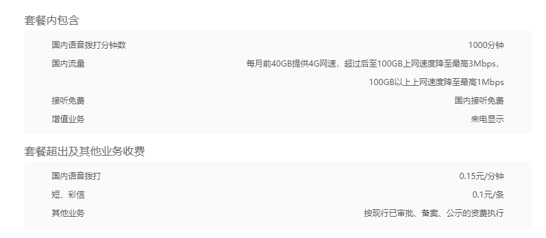 深圳联通冰激凌套餐199元