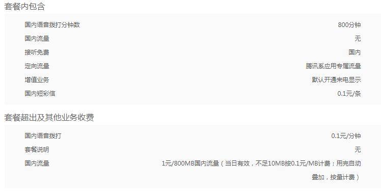 烟台联通59元腾讯天王卡