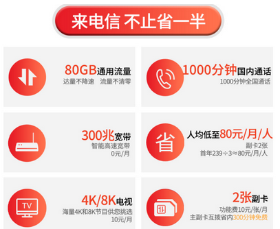 固原电信5G套餐-239元